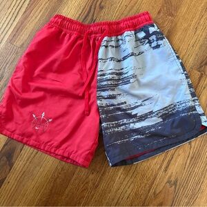 Nike Woven Flow Summer Hoop Shorts Size M Red Basketball Sportswear C25